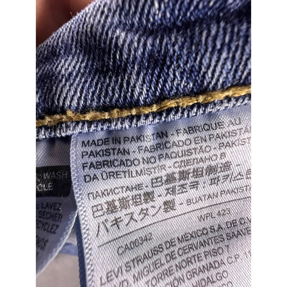 Levi's 505 Jeans Men 34x32 Straight Blue Medium Wash Biker Cowboy Rodeo